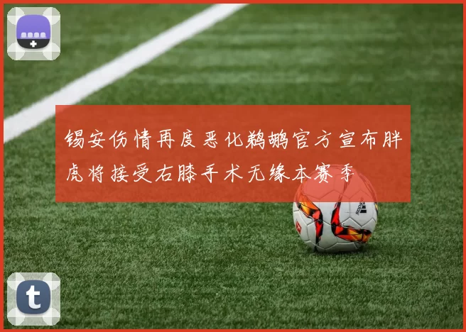 锡安伤情再度恶化鹈鹕官方宣布胖虎将接受右膝手术无缘本赛季